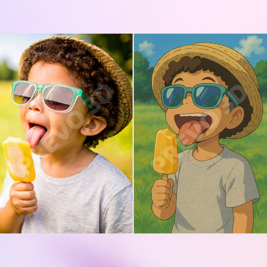 Tvoja fotografija pretvorena u čarobni anime magnet | Personalizirani foto magnet | 8×5cm