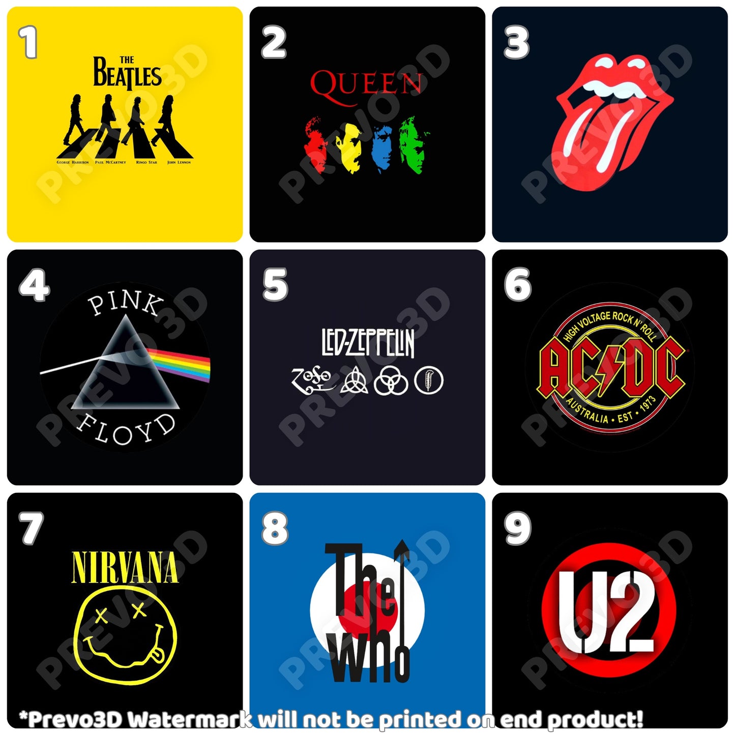 Magnet ili bedž s motivima glazbenih sastava | Rock, metal i retro stil | 4cm