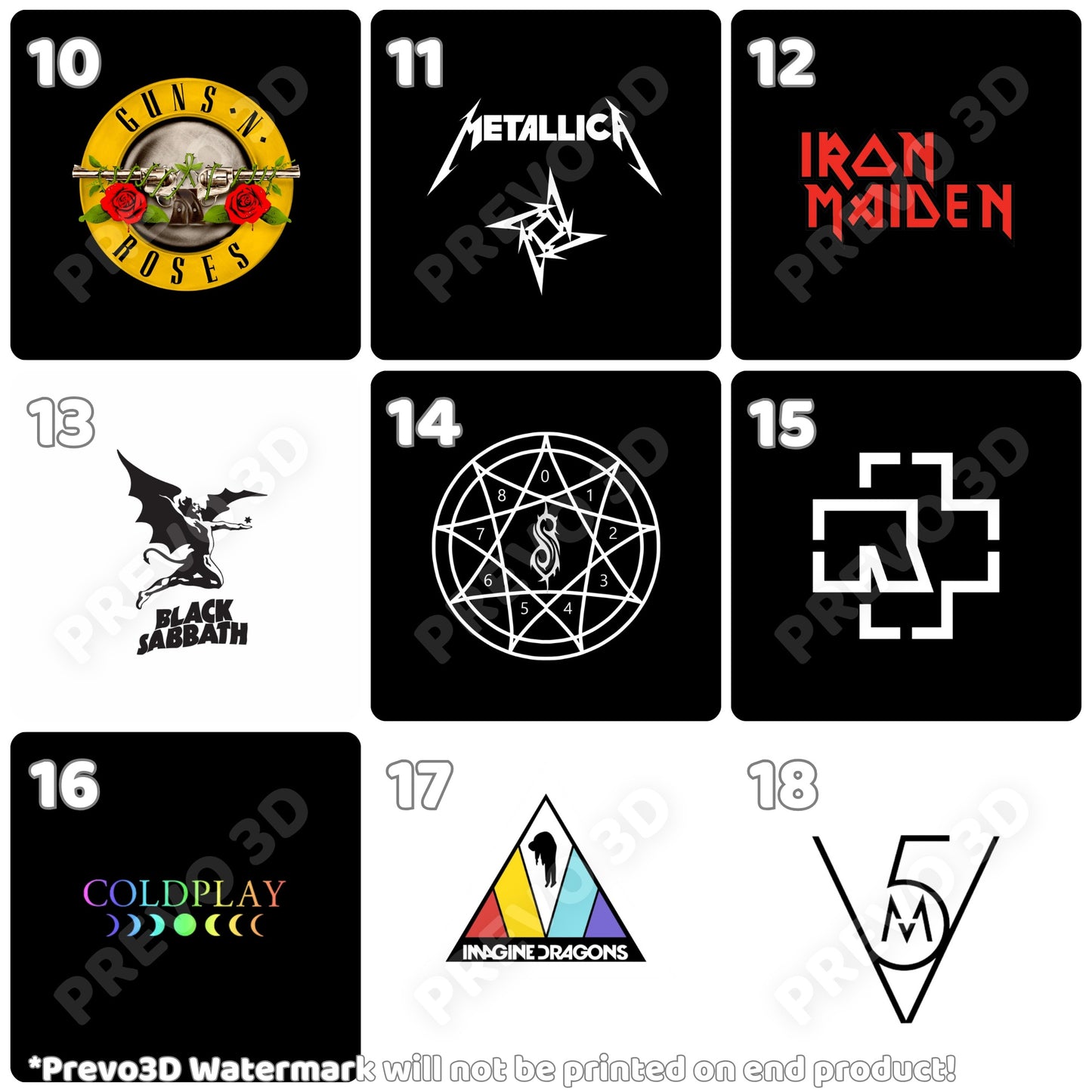 Magnet ili bedž s motivima glazbenih sastava | Rock, metal i retro stil | 4cm