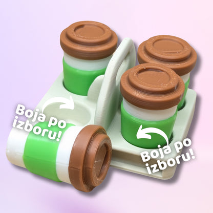 Mini magneti za hladnjak u obliku šalica za kavu | Set od 5 komada