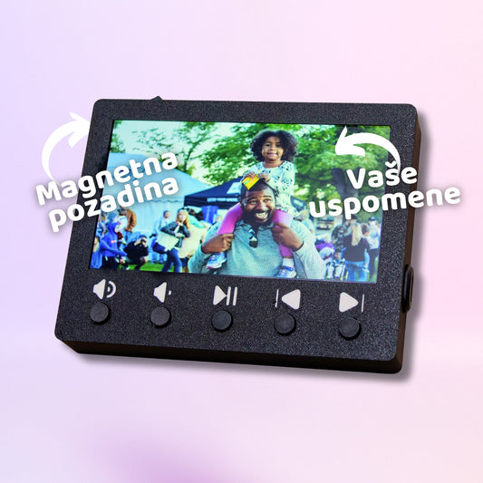 Personalizirani digitalni magnet za hladnjak | Foto i video uspomene | 4,2"