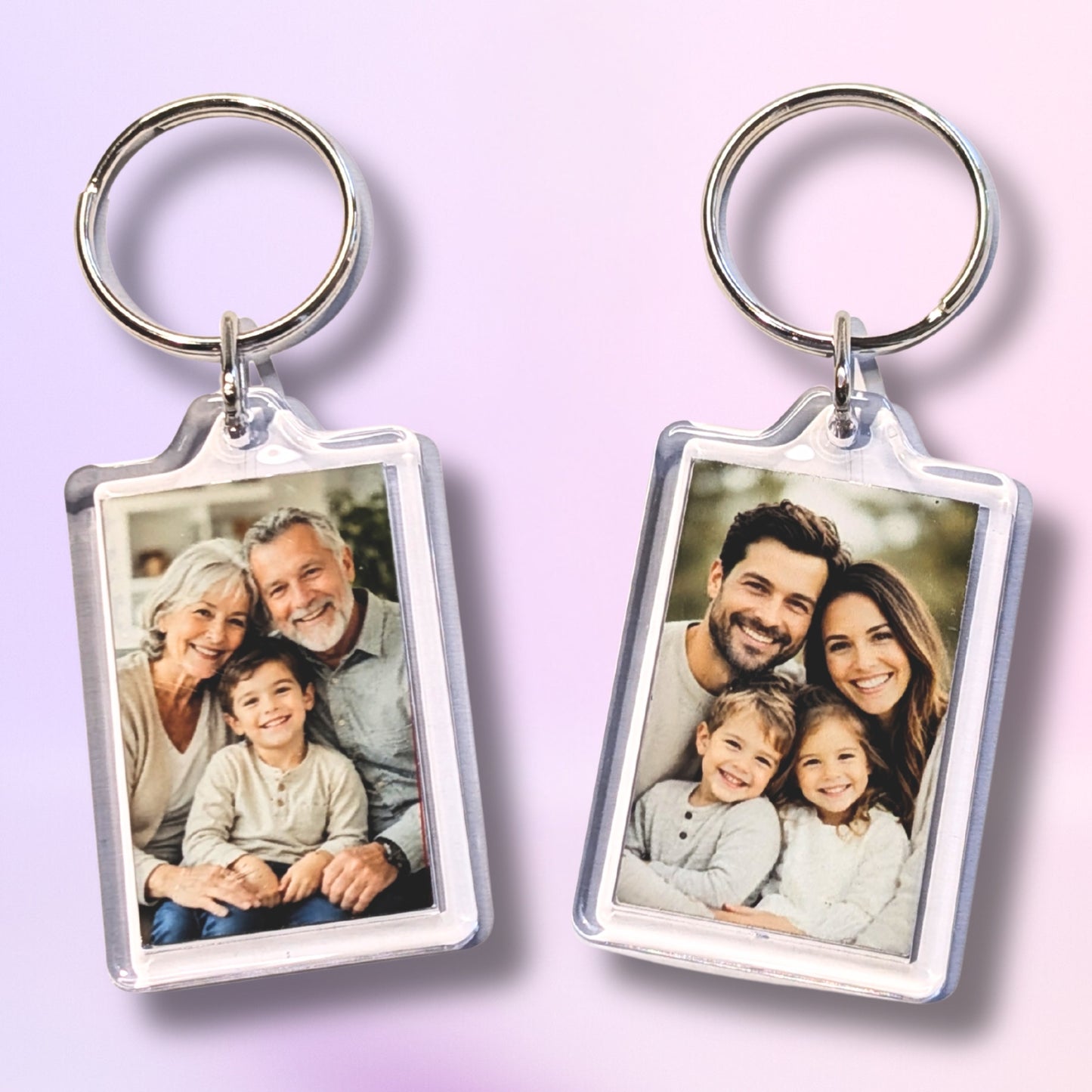 Personalized Photo Keychain | Double-Sided Custom Photo Keyring | 25×40mm (1×1.6in)