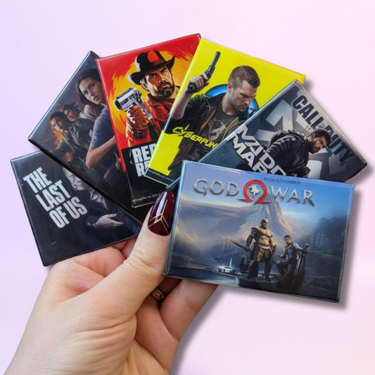 Personalizirani gaming magnet za hladnjak s posterom omiljene igre | 8×5 cm