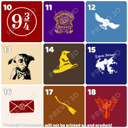 Harry Potter Kühlschrankmagnete oder Ansteck-Buttons | Magische Designs | 4cm
