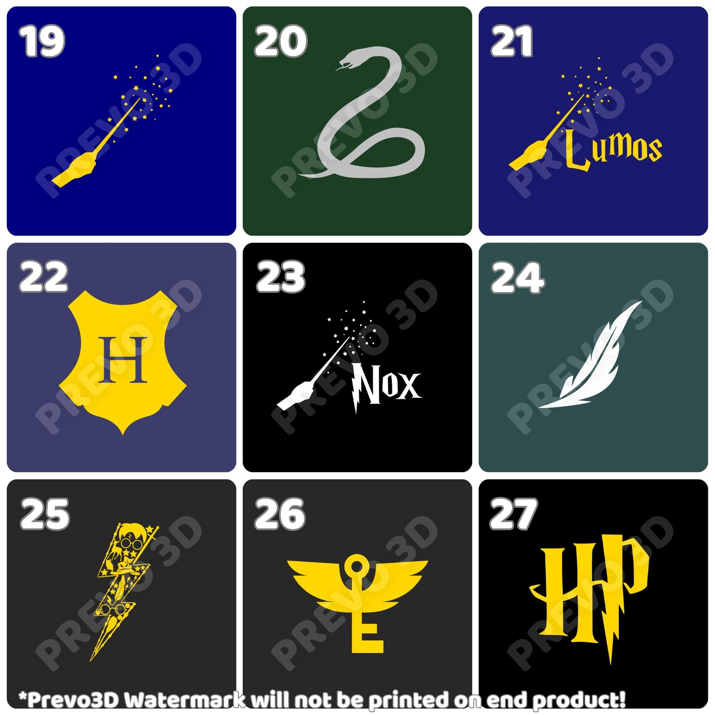 Harry Potter Kühlschrankmagnete oder Ansteck-Buttons | Magische Designs | 4cm