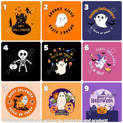 Halloween-Kühlschrankmagnete oder Ansteck-Buttons | Gruselige Designs | 4cm