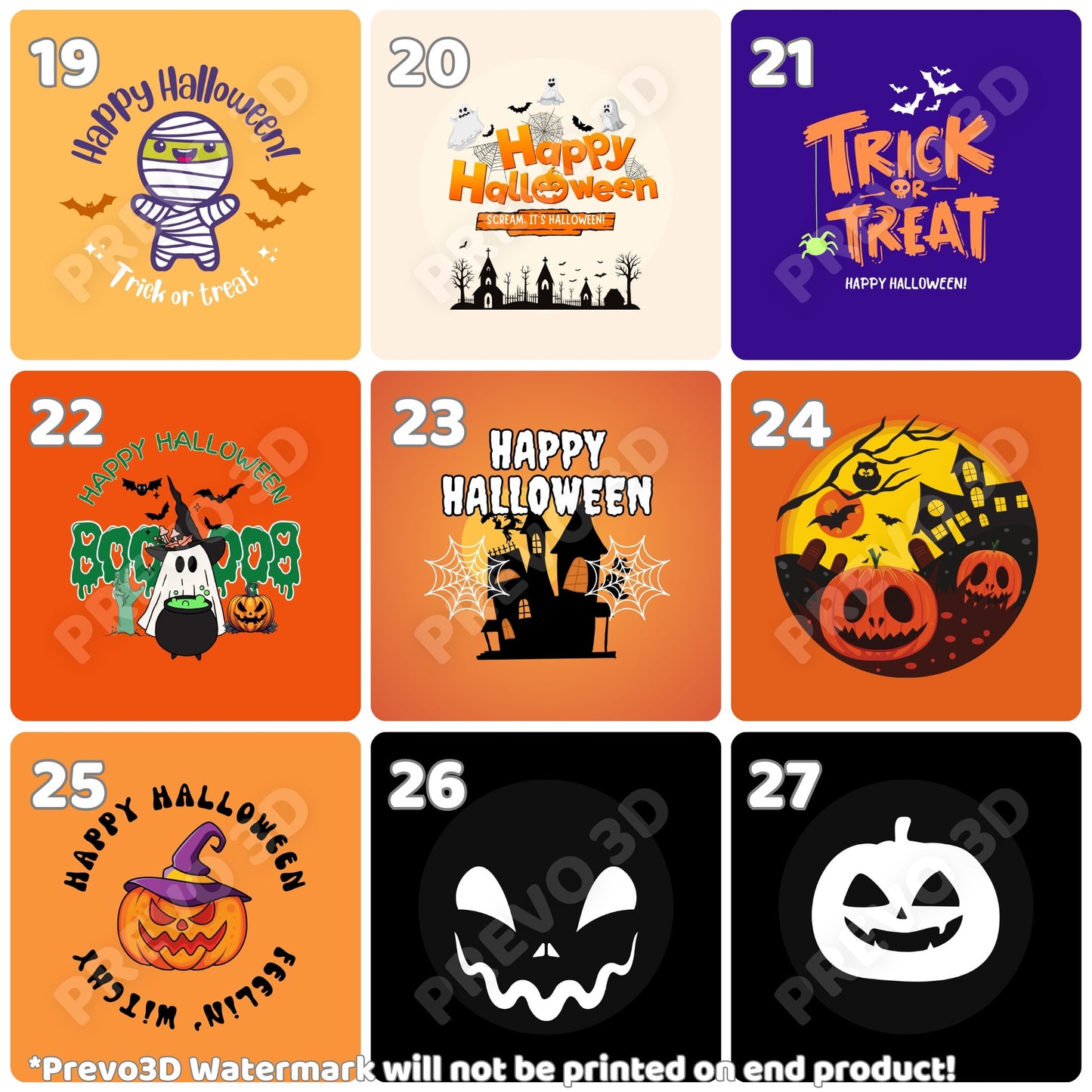 Halloween-Kühlschrankmagnete oder Ansteck-Buttons | Gruselige Designs | 4cm