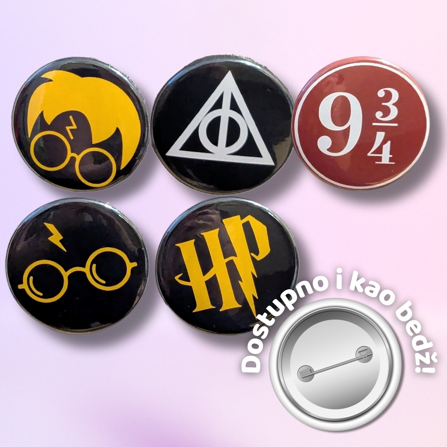 Harry Potter Kühlschrankmagnete oder Ansteck-Buttons | Magische Designs | 4cm