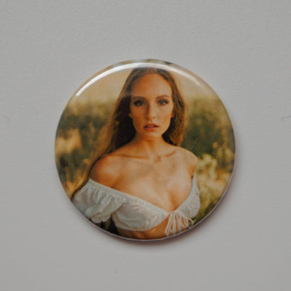 Dein Lieblingsfoto auf einem personalisierten Magneten oder Ansteck-Button | Runder Fotomagnet | 4cm