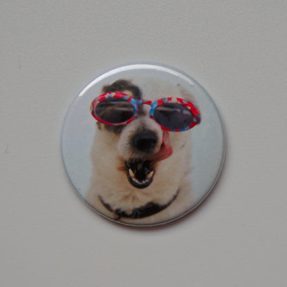 Dein Lieblingsfoto auf einem personalisierten Magneten oder Ansteck-Button | Runder Fotomagnet | 4cm