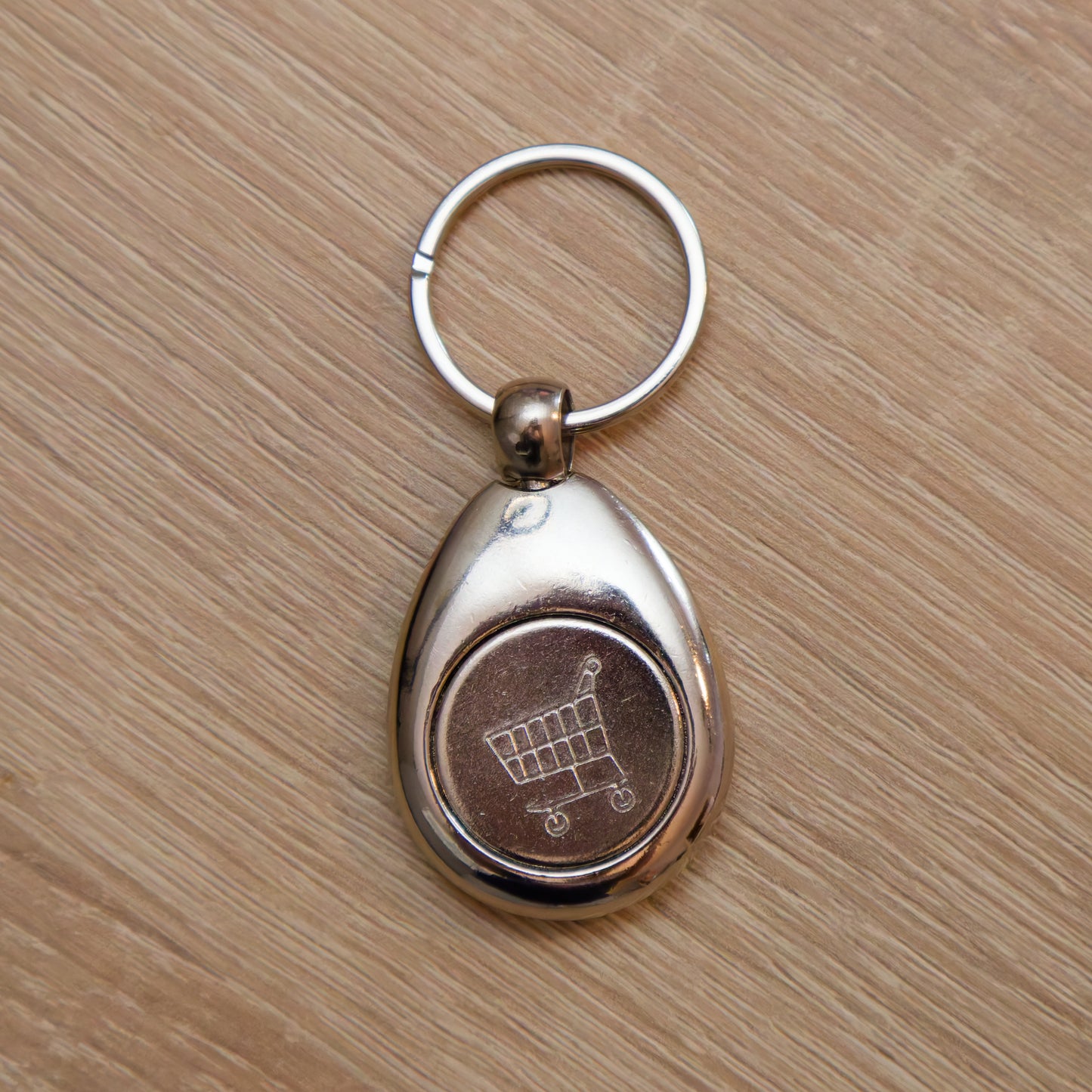 Personalized Photo or Logo Keychain | Shopping Cart Token Keyring | 25mm (1in) Round Insert