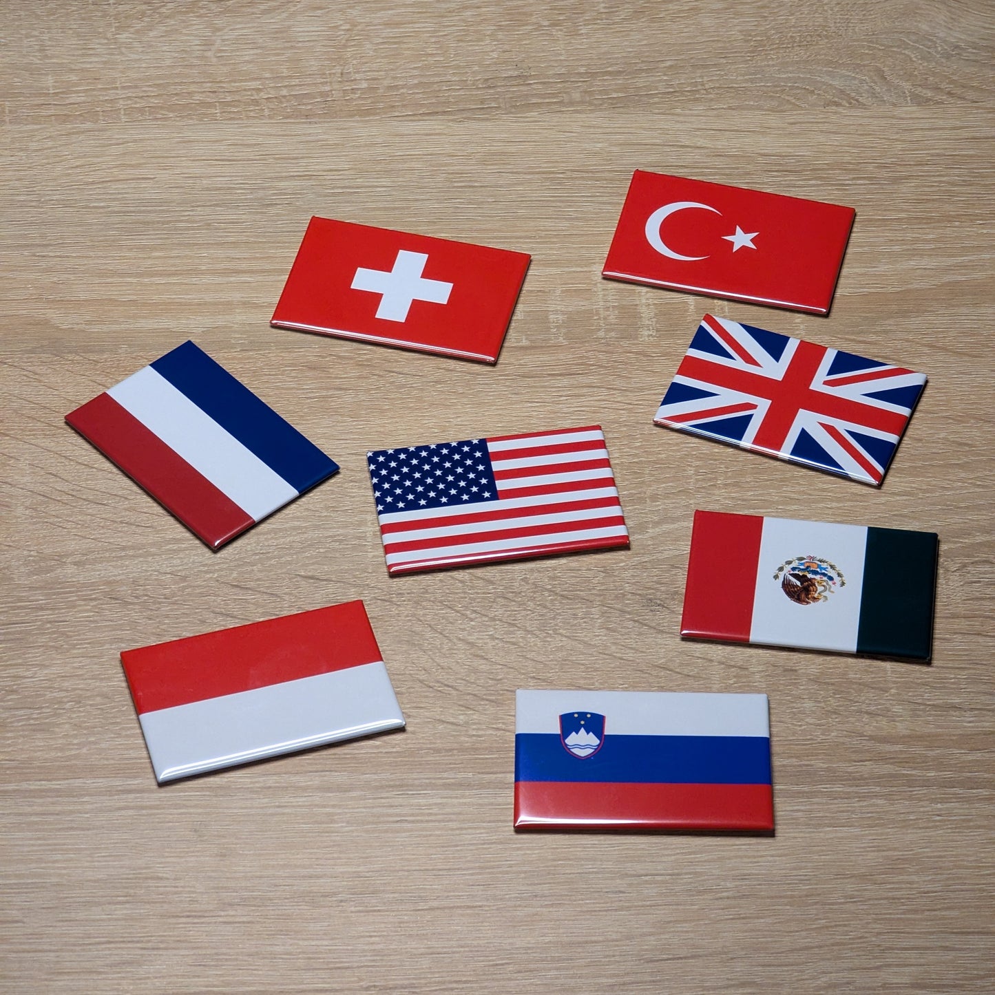 Pravokutni Magneti za hladnjak sa zastavama svijeta | 8x5 cm