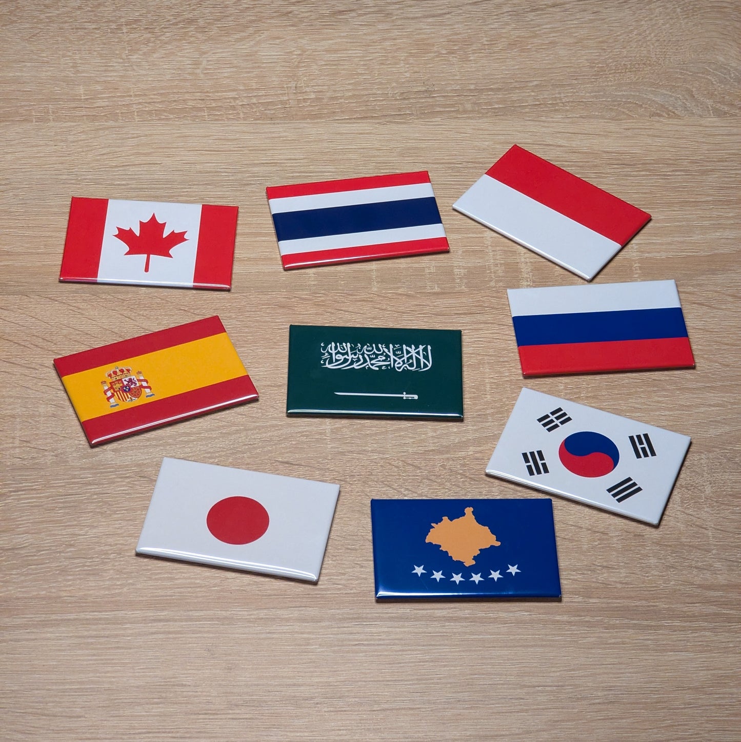 Pravokutni Magneti za hladnjak sa zastavama svijeta | 8x5 cm