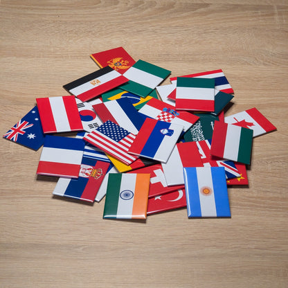 Kühlschrankmagnete mit Flaggen der Welt | 195 Länder | UN-Flaggenkollektion | 8×5cm
