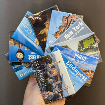 Personalizirani magnet za hladnjak s popularnim lokacijama | 8x5 cm