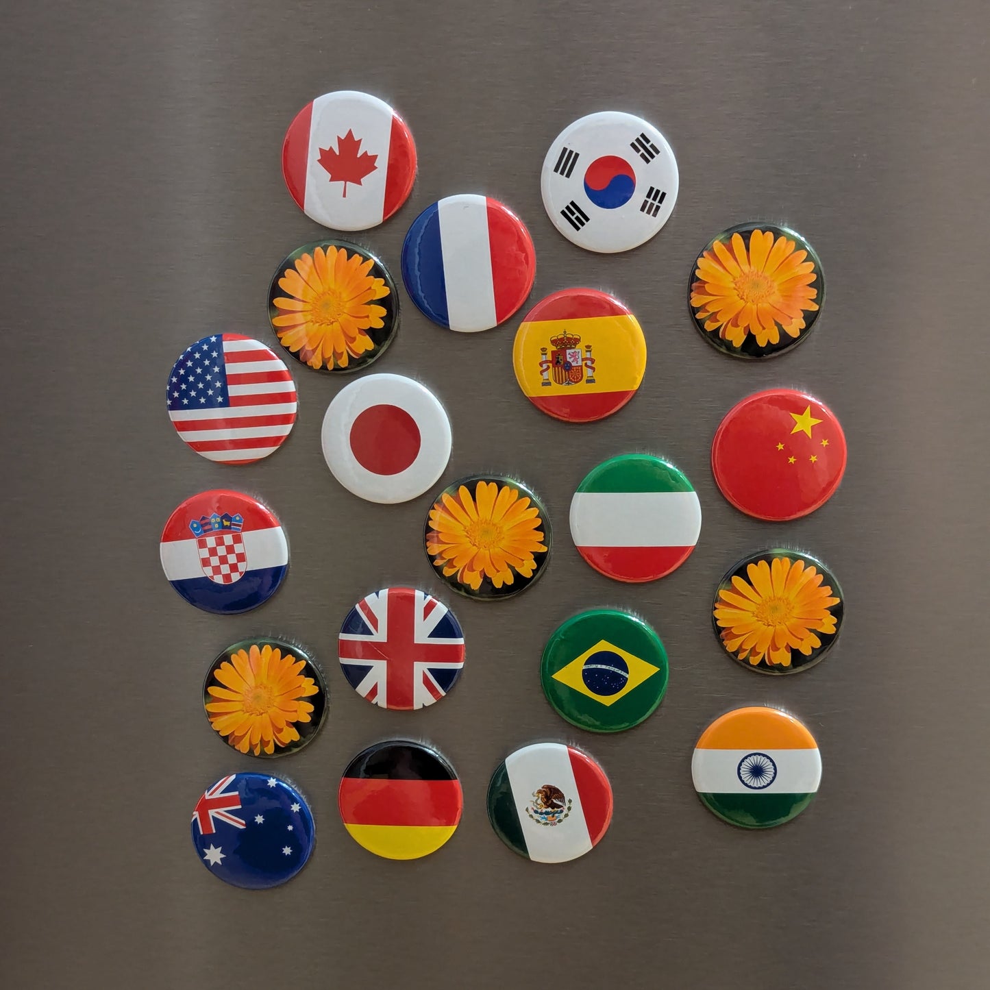 Flaggen-Magnet oder Ansteck-Button | Flaggen der Welt | 4cm
