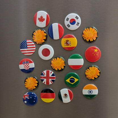 Flaggen-Magnet oder Ansteck-Button | Flaggen der Welt | 4cm