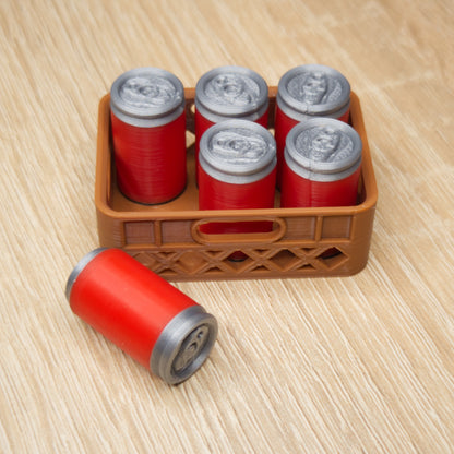 Mini magneti za hladnjak u obliku limenki | Set od 6 komada sa gajbicom