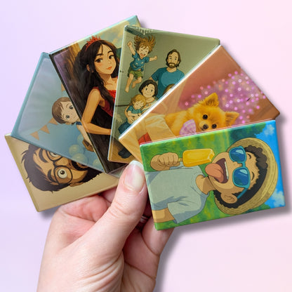 Dein Foto als magischer Anime-Magnet | Personalisierter Fotomagnet | 8×5cm