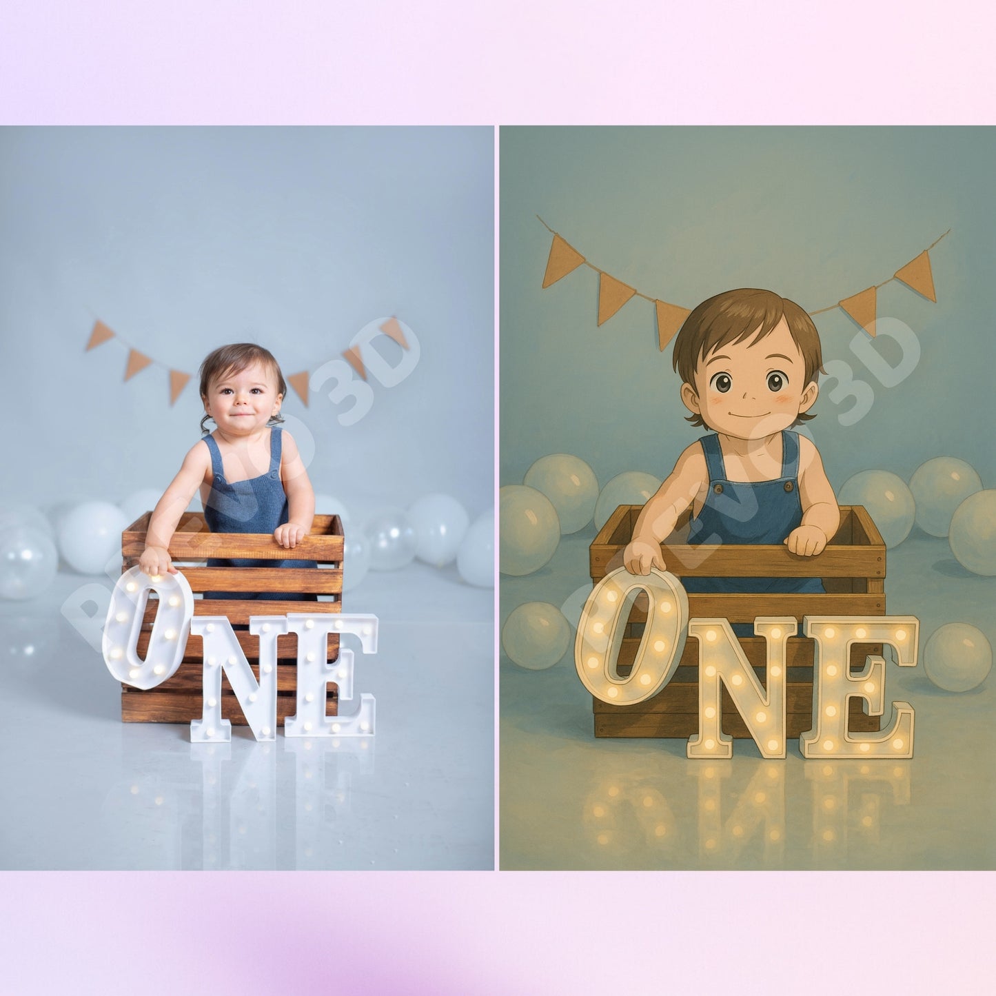 Dein Foto als magischer Anime-Magnet | Personalisierter Fotomagnet | 8×5cm