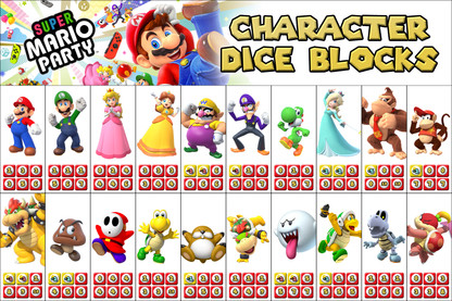 Super Mario Würfel-Schlüsselanhänger | Gaming-Würfel für Schlüssel & Brettspiele