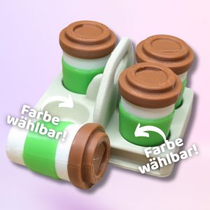 Mini-Kaffeetassen-Kühlschrankmagnete 5er-Set | Inklusive magnetischer Halterschale