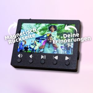 Individueller digitaler Kühlschrankrahmen – Magnetischer Foto- und Video-Display | 4,2"