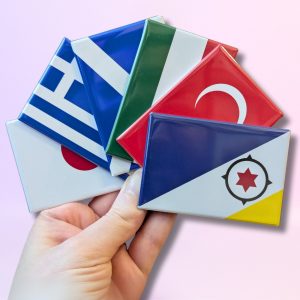 Pravokutni MAGNETI za hladnjak sa zastavama svijeta – kolekcionarski primjerci ZASTAVA DRŽAVA | 8x5 cm