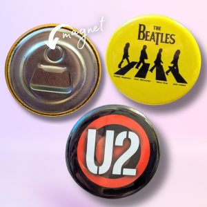 Magnetni otvarač za boce s glazbenim bendom | Savršen poklon za ljubitelje glazbe | Ø6 cm