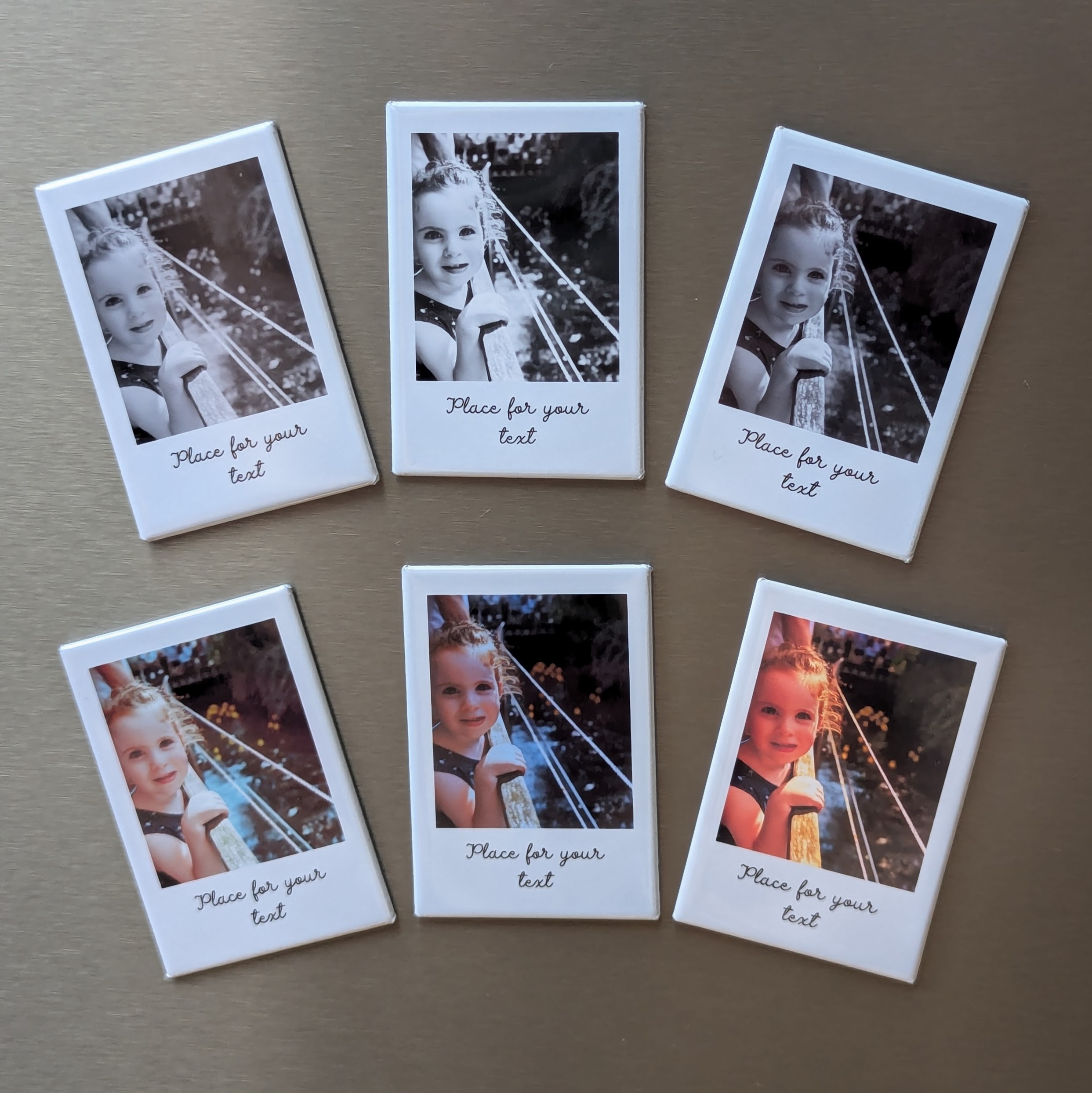 Custom Photo Fridge Magnet in Retro Polaroid Style | 8x5cm - Image 3