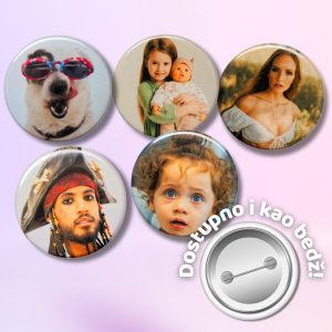 Prilagođeni okrugli magnet ili bedž s TVOJOM fotografijom | Ø38 mm