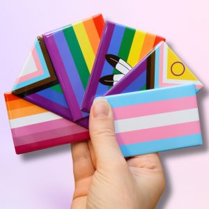 Magneti za hladnjak s zastavama ponosa – LGBTQ+ pravokutni magnet sa zastavom | 8x5 cm