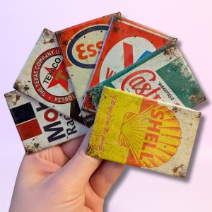 Retro Motor Oil and Fuel Brand Fridge Magnets | Vintage Automotive MAGNET | 8x5cm