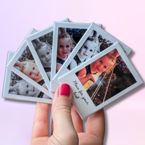 Custom Photo Fridge Magnet in Retro Polaroid Style | 8x5cm
