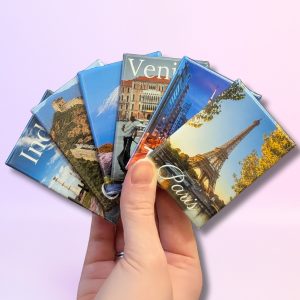 Prilagođeni magnet za hladnjak s motivima putovanja – Personalizirani svuenir magnet s putovanja | 8x5 cm